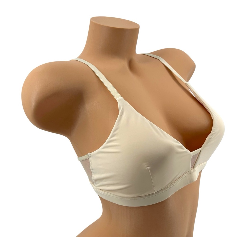 NWT PEPPER Limitless Wirefree Bra in White Smoke Size Large NEW - Picture 4 of 11